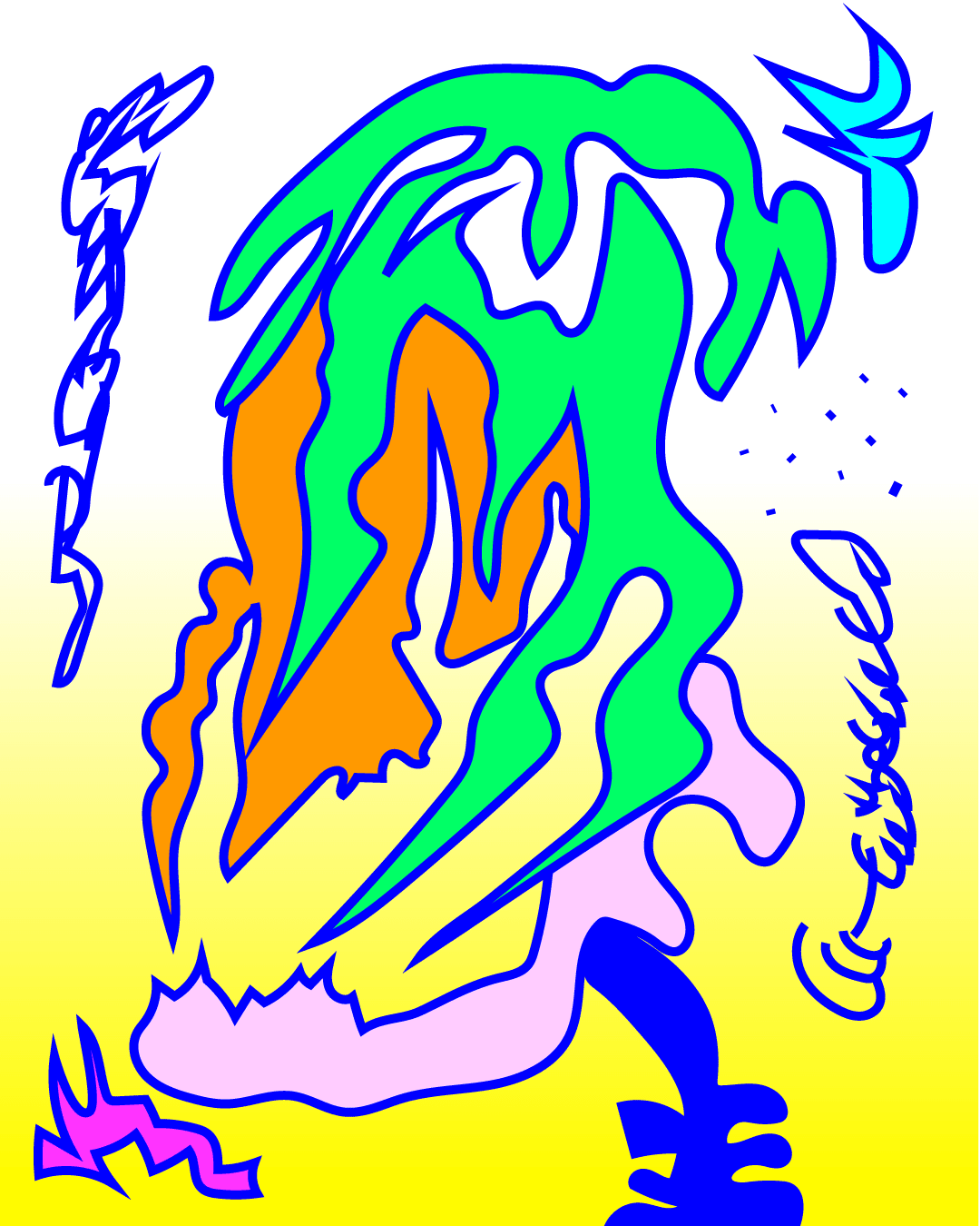 asemic artwork - asemic, mark, trace