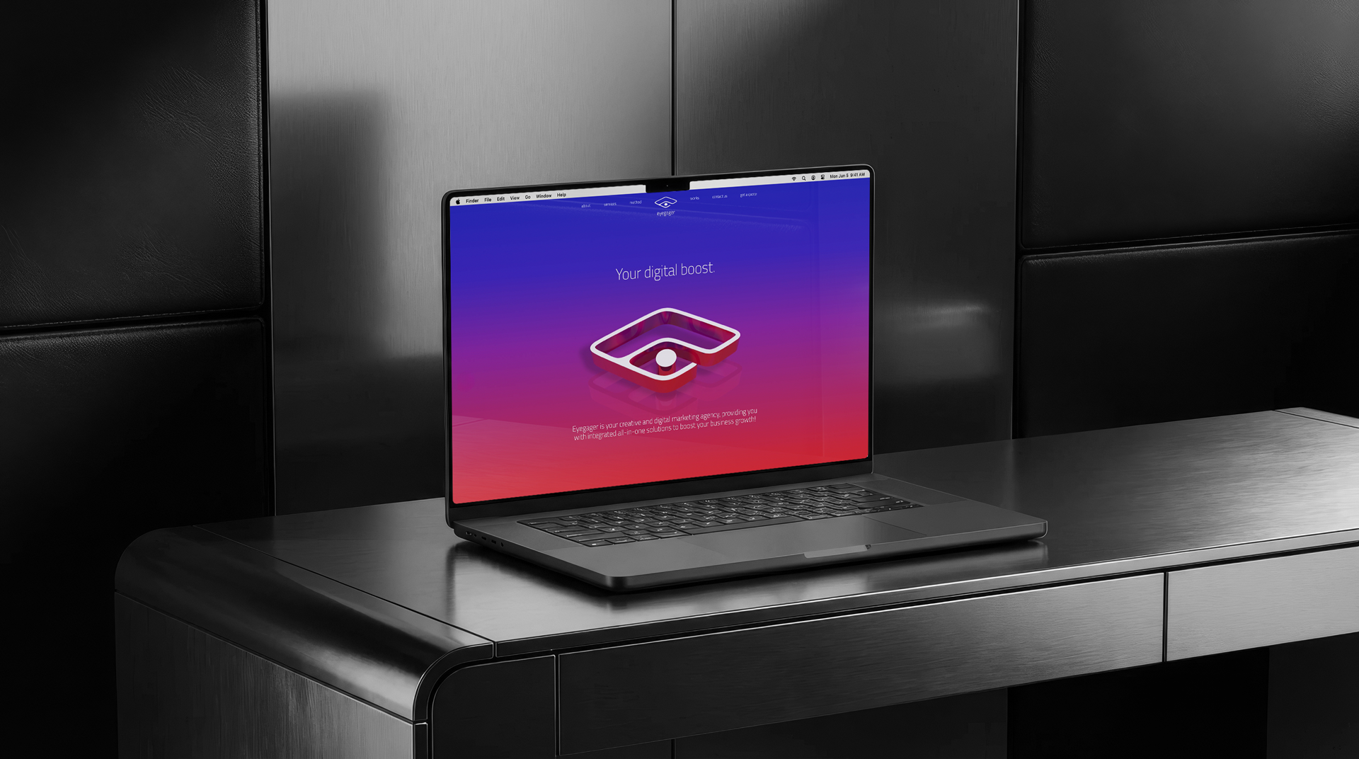 Eyegager desktop mockup