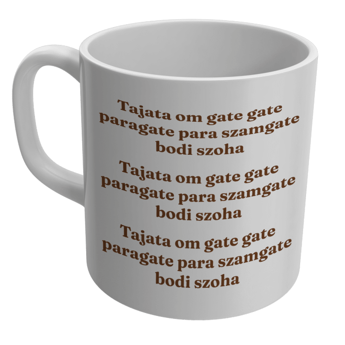 Szív Szútra bögre 10
