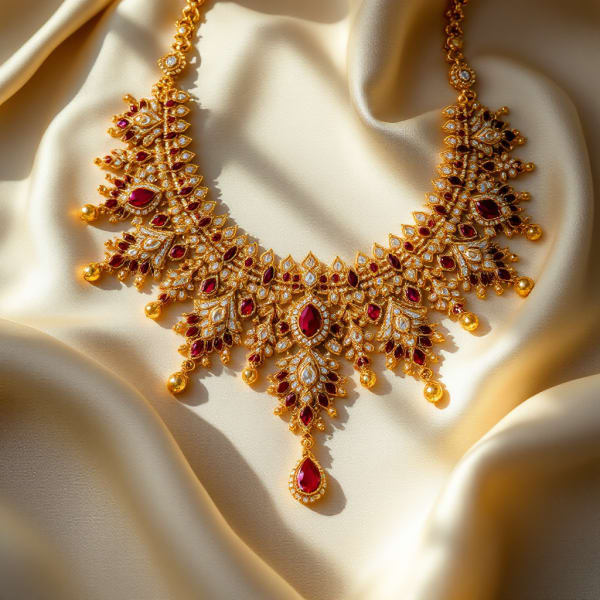 22K gold bridal necklace set