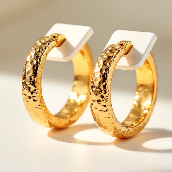 Custom gold hoop earrings