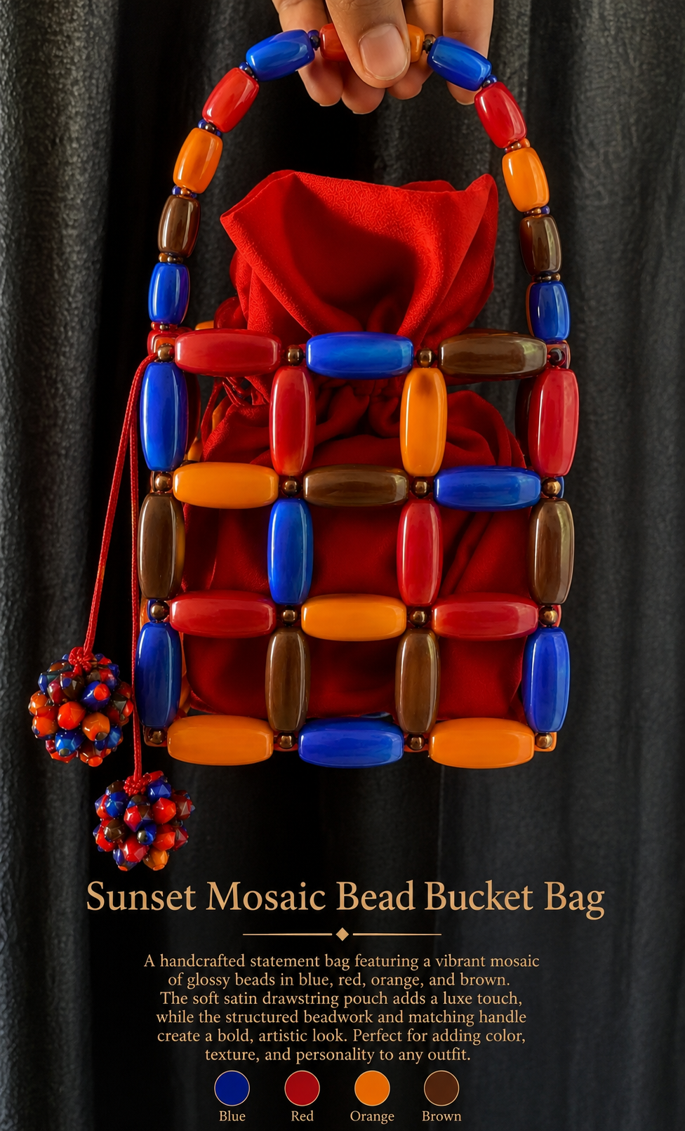 Sunset mosaic bag
