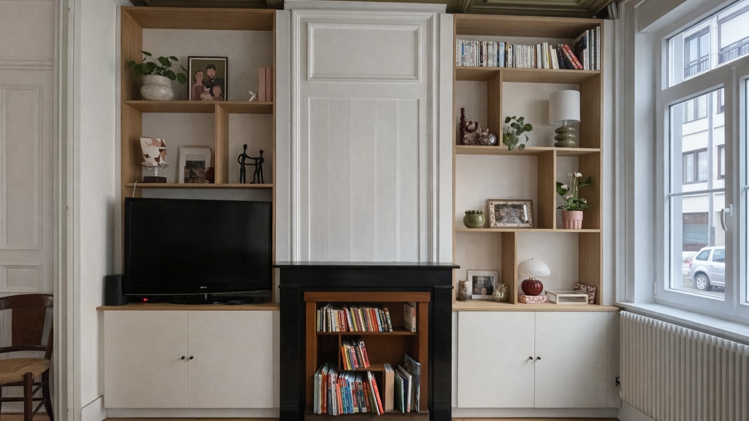 Solutions de rangement innovantes — bibliothèque sur mesure