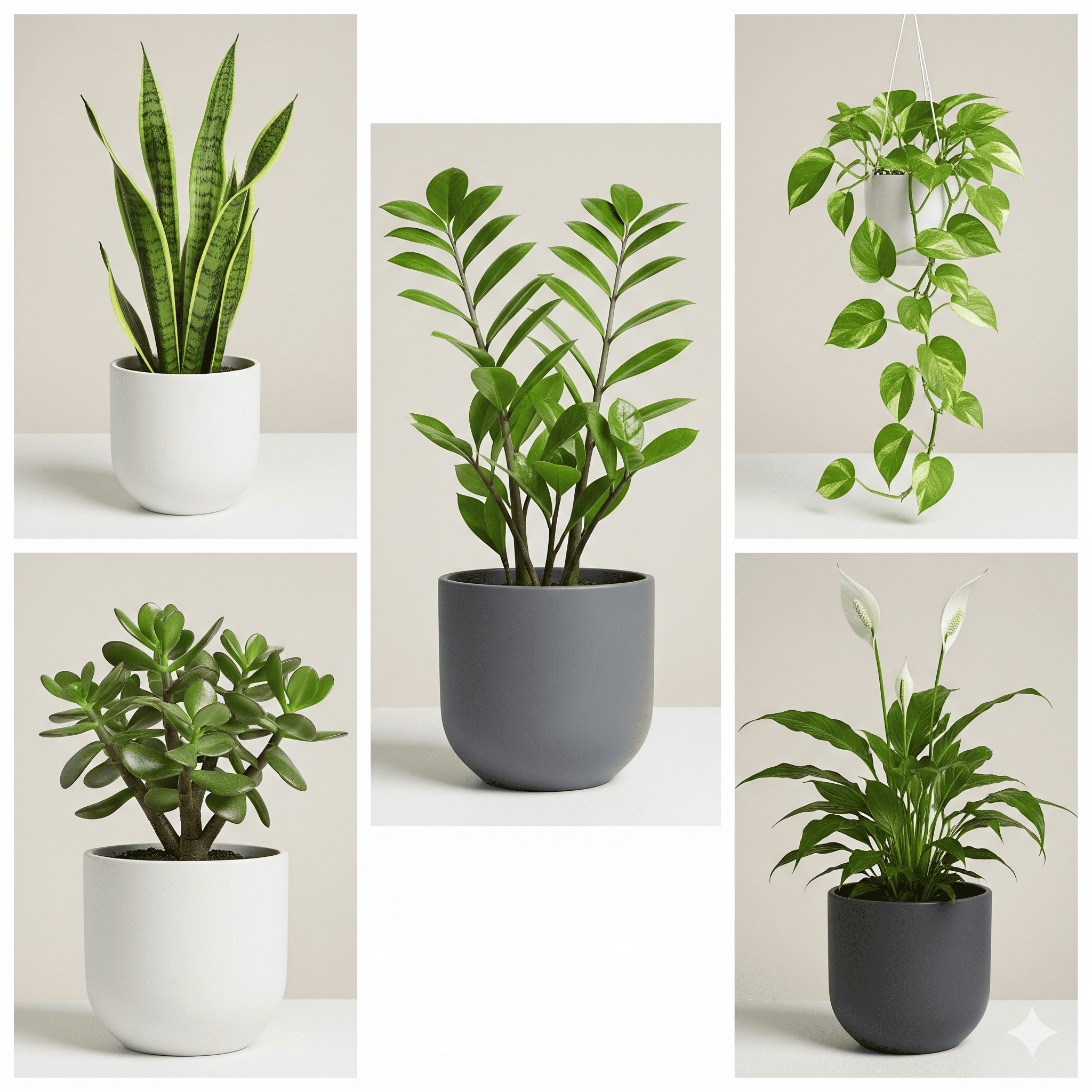 A collection of the best office plants for corporate gifting in Jaipur, including the Snake Plant and Jade Plant