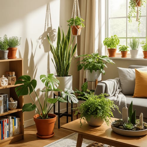 A collection of vibrant indoor plants