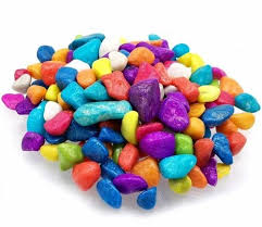 MULTI COLOUR DECORATIVE PEBBLES (1 kg)