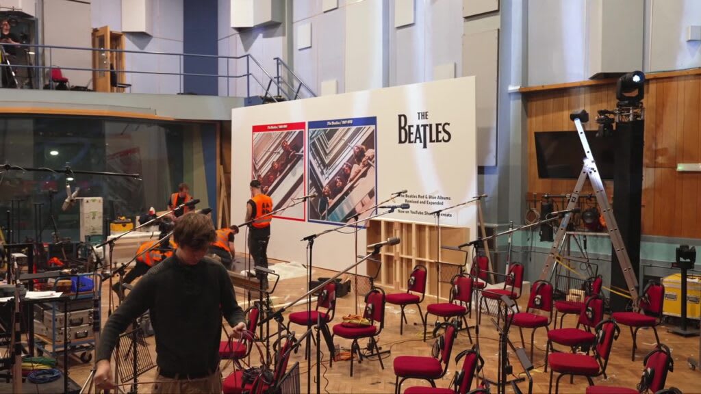 Beatles Red & Blue installation