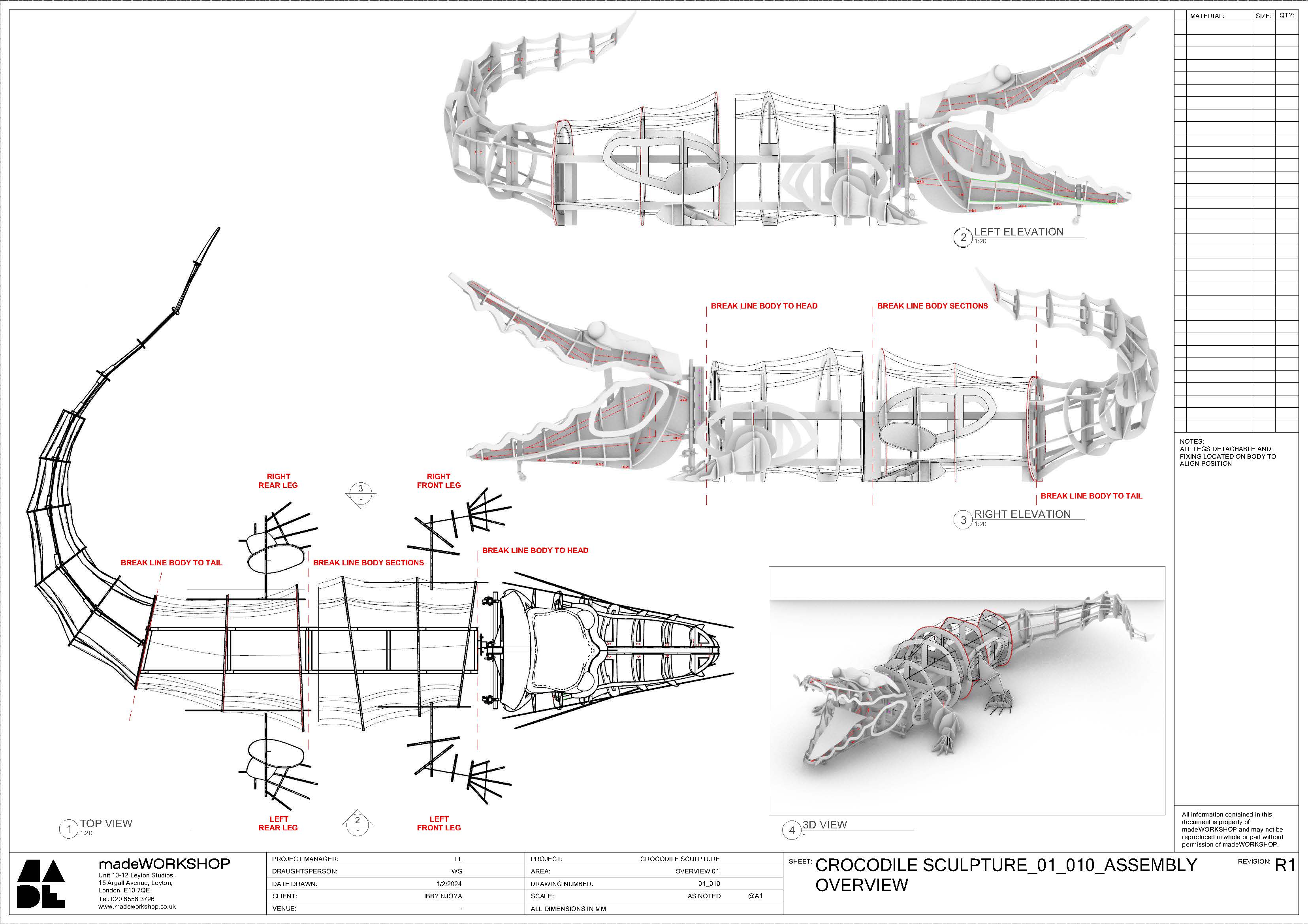 Lacoste — Crocodile assembly