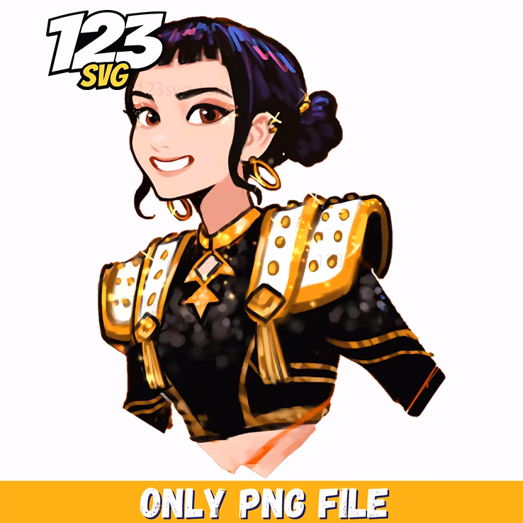 zoey png, kpop demon hunter png, korean cartoon png