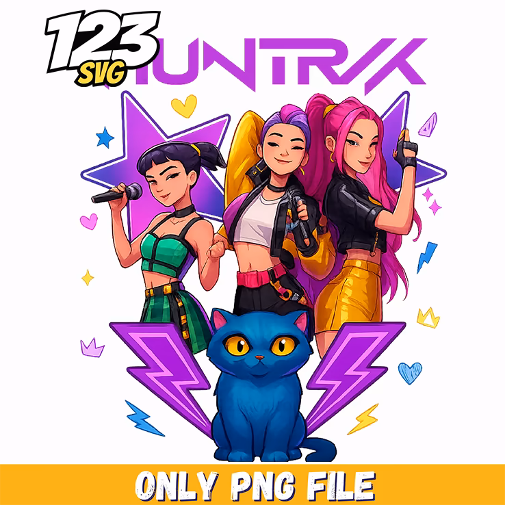 huntrix png transparent, kpop demon hunters, huntrix and saja png