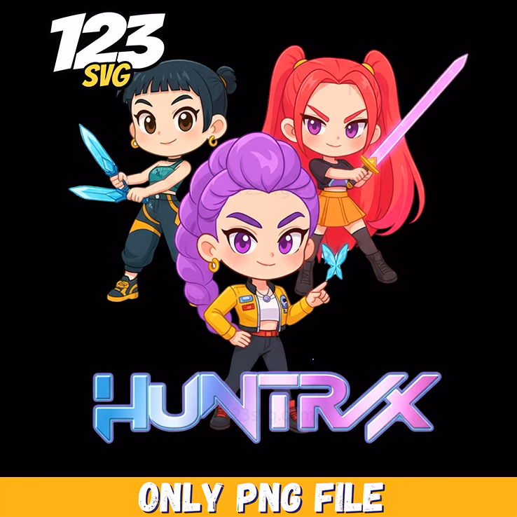 huntrix kpop png, kpop band manhwa png, huntrix kpop demon hunters png
