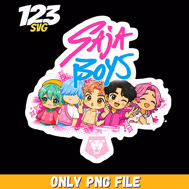 cartoon fighter png, kpop hero team png, huntrix team design png