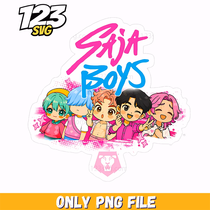 saja boys team design png, kpop songs png, saja boys team png