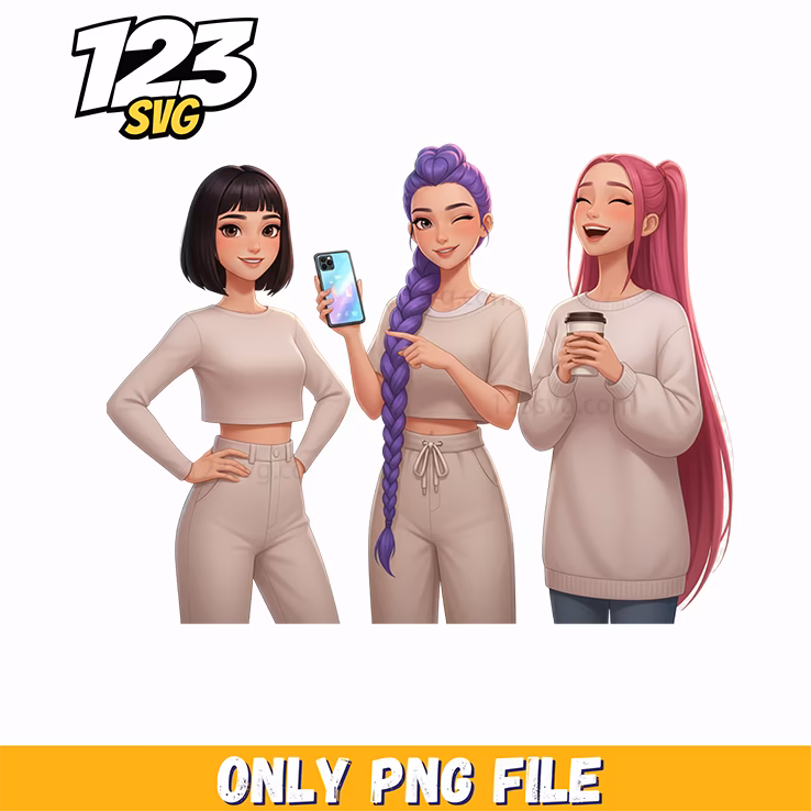 clipart kpop demon hunters, kpop demon hunter png, kpop demon hunter zoey png