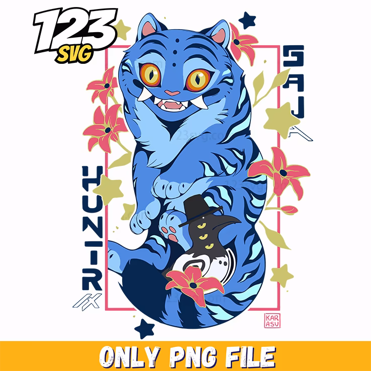 derpy the tiger png, derpy funny tiger png, kpop demon hunter png