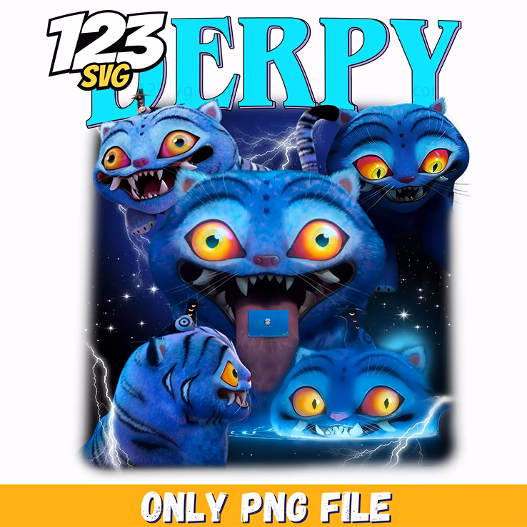 gerpy the tiger funny design png, derpy funny tiger png, derpy funny and cute tiger png