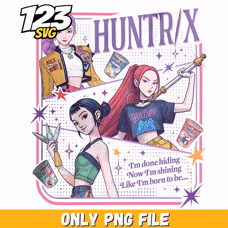 huntrix illustration png, kpop demon hunters png, kpop band manhwa png