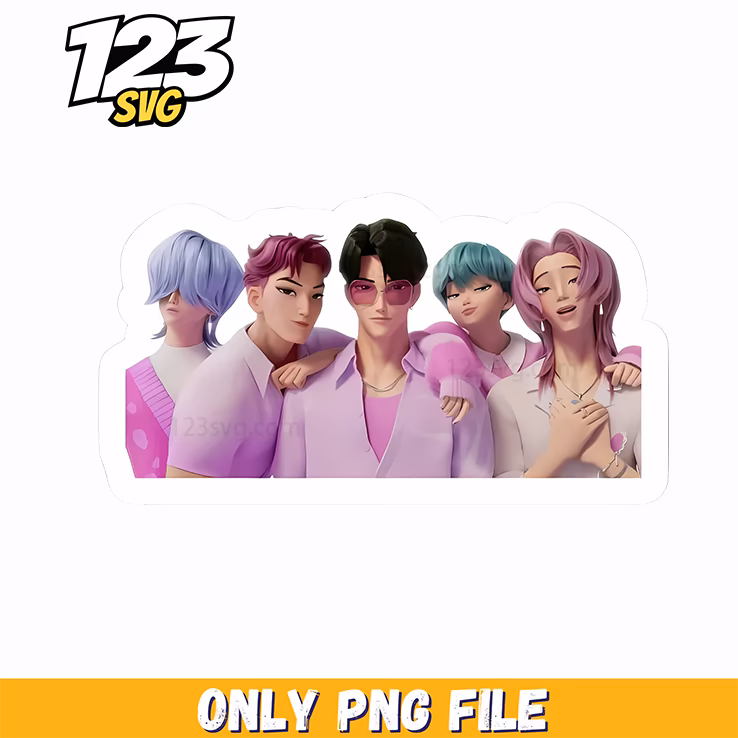 kpop clipart png, kpop demon hunters png, korean idol hunters png