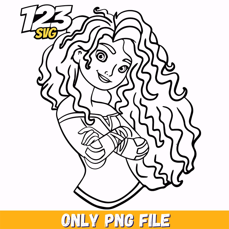 merida clipart, princess merida, merida vector clipart