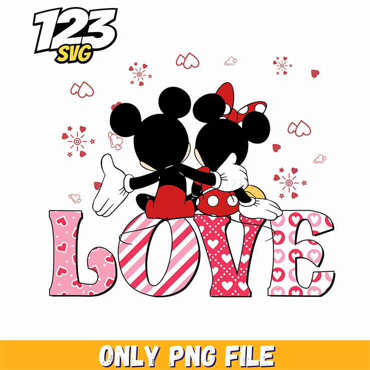 Disney Valentine Love PNG, valentine love disney, disney valentine png clipart