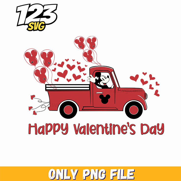 Happy Valentines Day Truck PNG, valentines day truck clipart, valentines day truck svg free