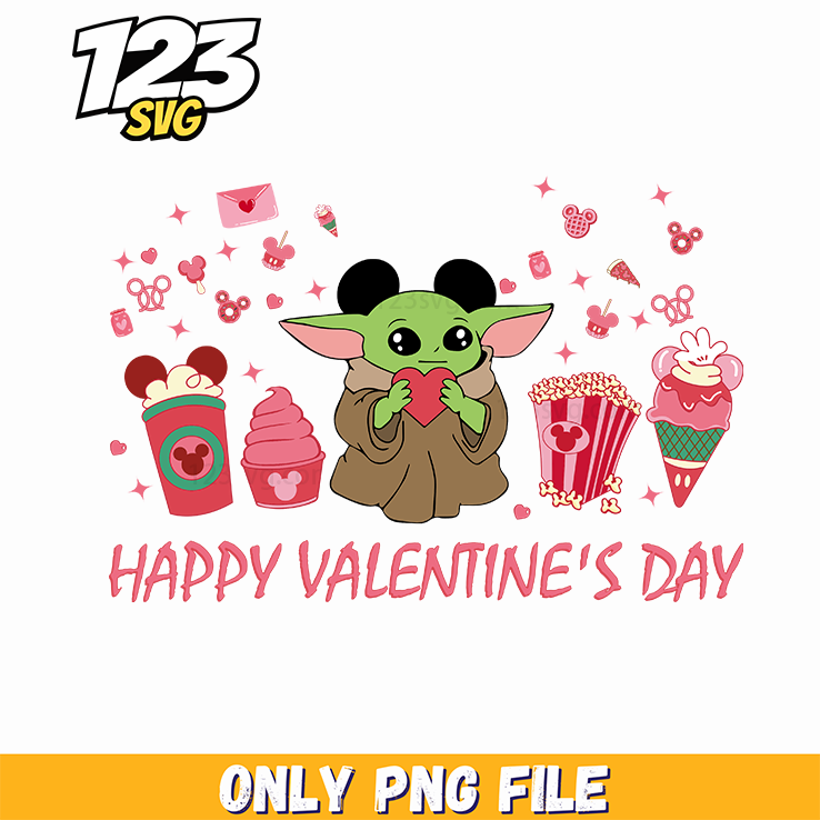 Happy Valentines Day Grogu Png, grogu png images, grogu png download