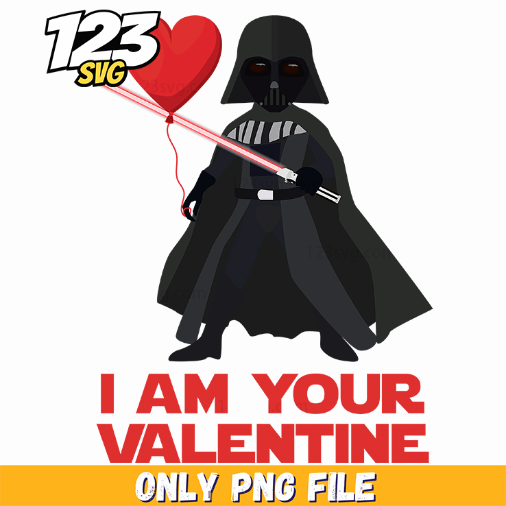 Darth Vader Valentine PNG, Valentine's Day Darth Vader, Darth Vader Valentine's Day