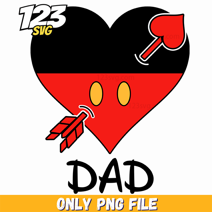 Dad Valentine Mickey Png, Mickey Mouse Valentine Dad, Mickey Valentine Dad Png