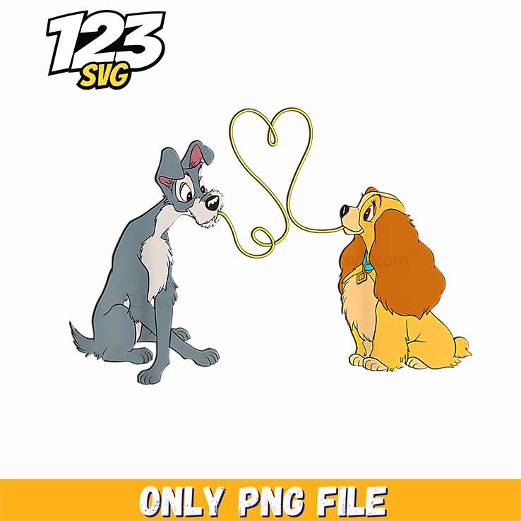 Lady and the Tramp Valentine PNG, lady and tramp valentine, lady tramp valentines