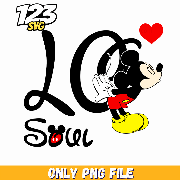 Love Soul Mickey PNG, love mickey png, mickey mouse love heart