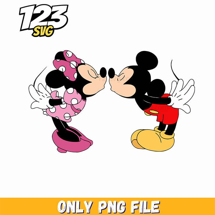 Mickey Minnie Kissing Png, mickey minnie png, mickey and minnie kissing
