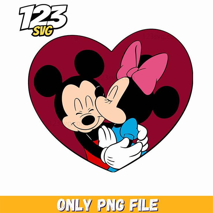 Mickey Minnie Love Heart PNG, mickey minnie heart png, mickey and minnie love heart