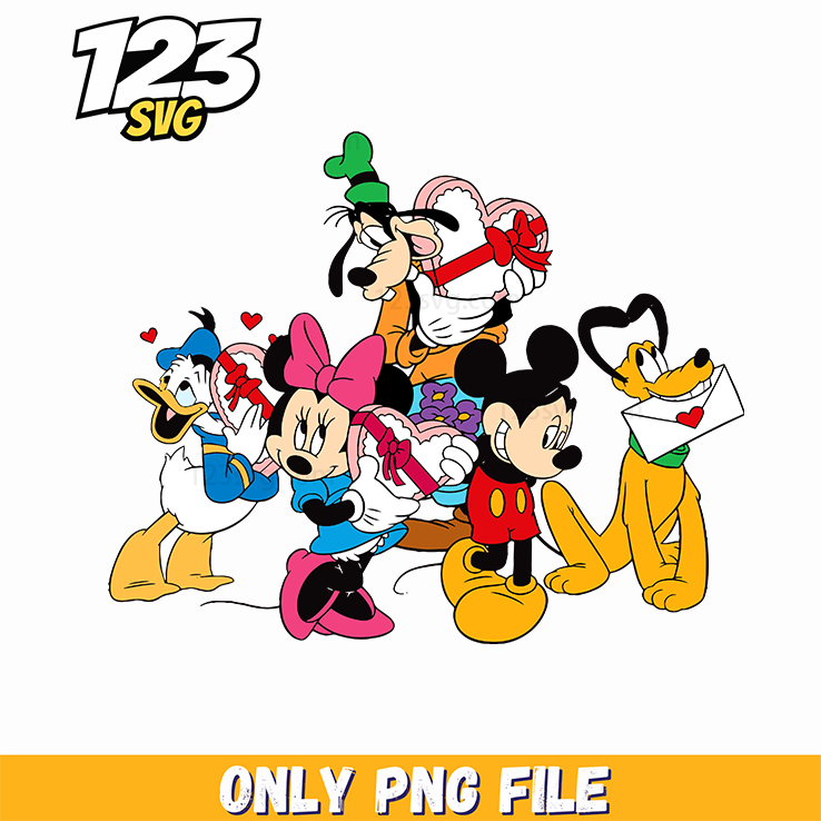 Mickey Minnie Valentine Friends PNG, disney mickey minnie valentine friends, mickey minnie valentine friends cartoon
