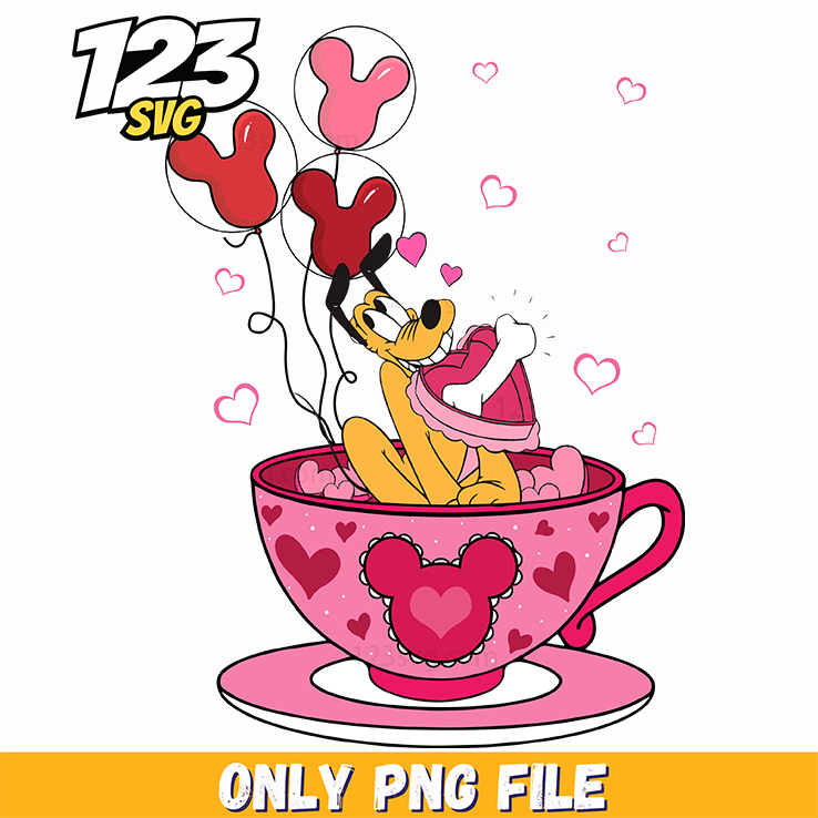 Minnie Valentine Coffee Cup PNG, Minnie Mouse Valentine Coffee Cup Free PNG, Minnie Mouse Valentine Coffee Cup PNG Free Download