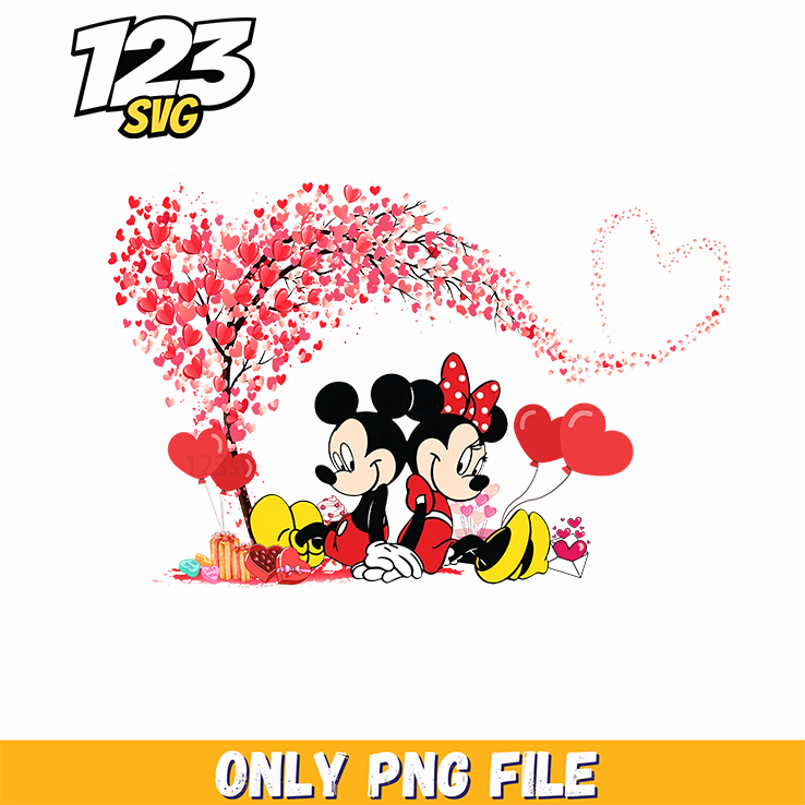 Minnie Valentine Couple PNG, minnie valentine couple, disney minnie valentine