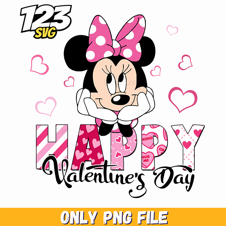 Minnie Valentine Hearts PNG, Minnie Valentine PNG, Minnie Valentine Hearts