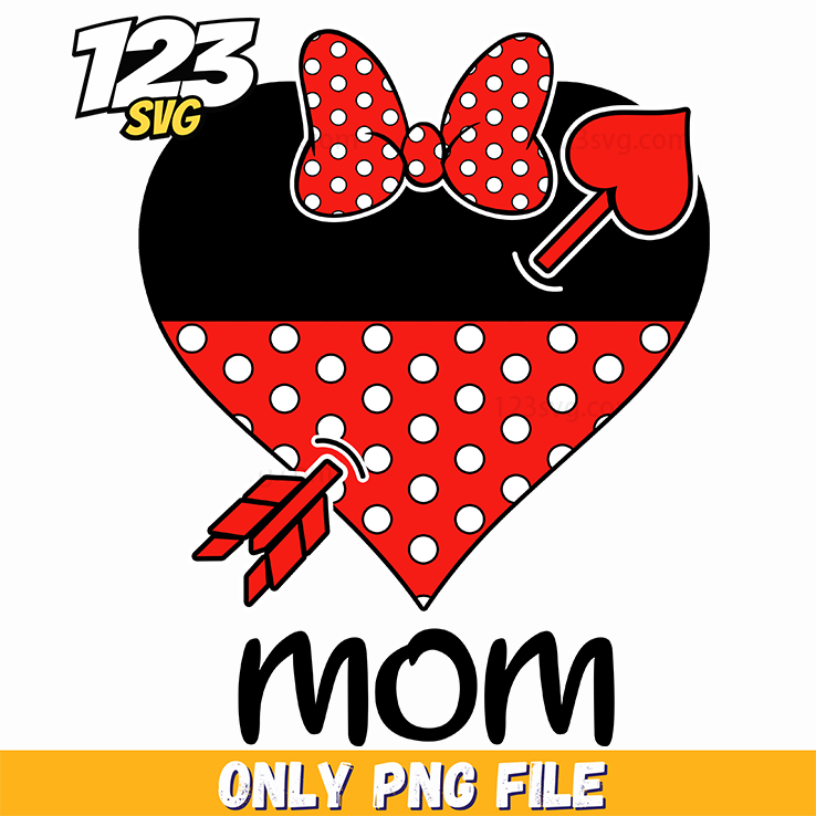 Mom Valentine Minnie Png, Minnie Valentine Png, Minnie Png Valentine