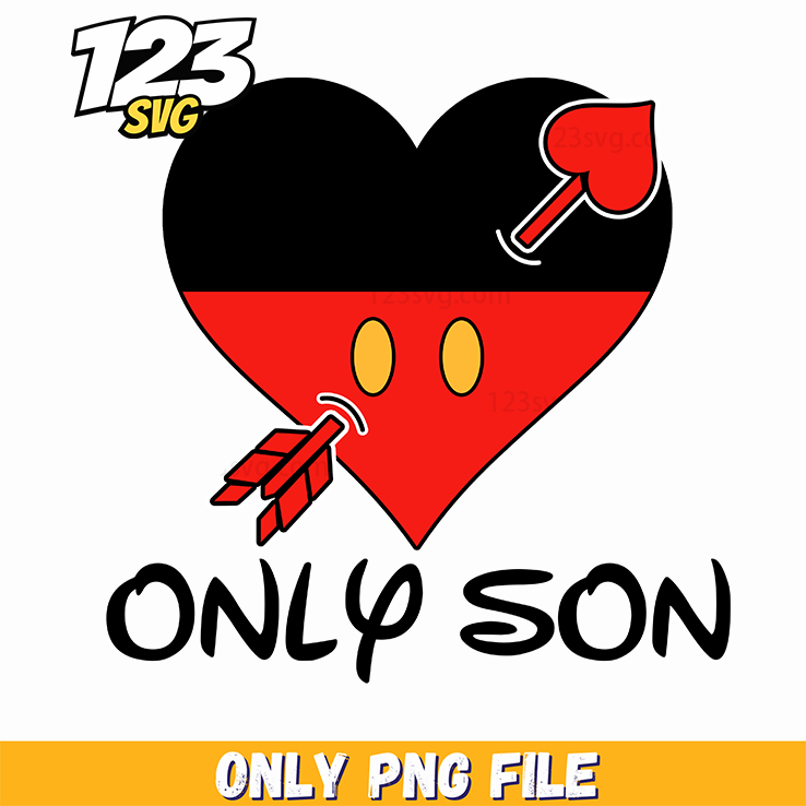 Only Son Valentine PNG, valentine boy png, son png valentine