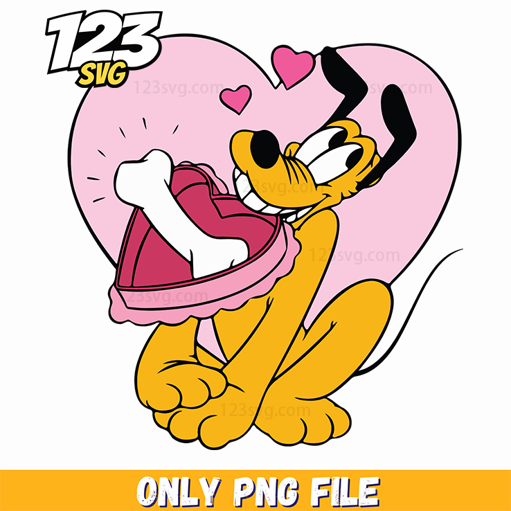 Pluto Valentine Day PNG, valentine day pluto png, pluto valentine day clipart