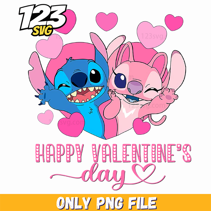 Stitch Valentine Day PNG, valentine day stitch png, stitch png for valentine day