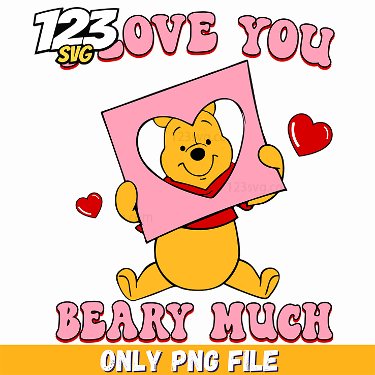 Winnie The Pooh Valentine PNG, valentine pooh clipart, pooh bear valentine day