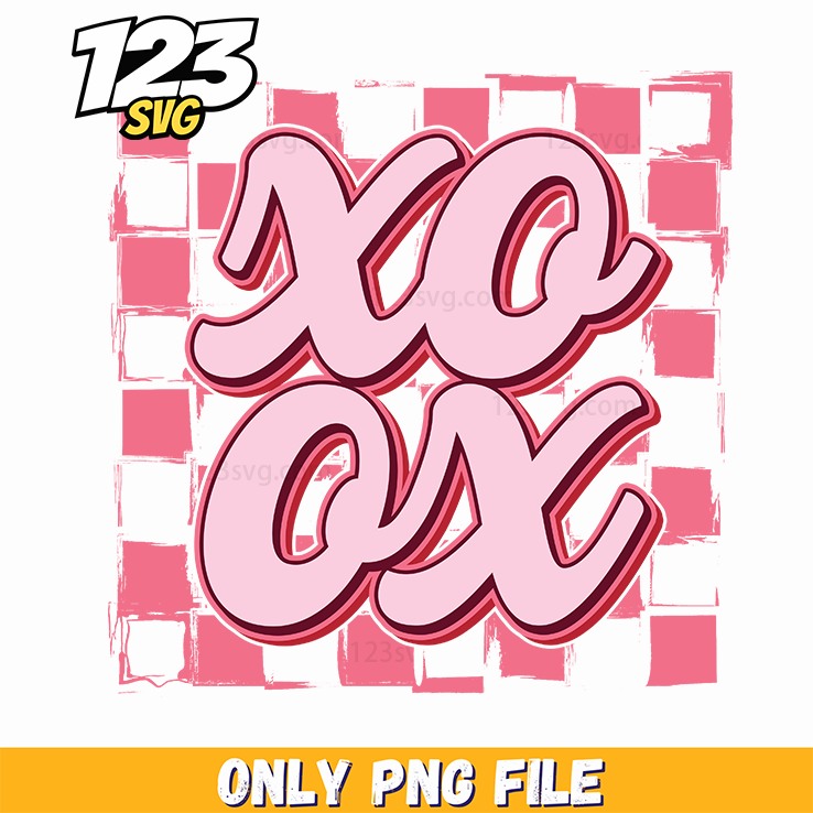 XOXO Valentine Typography PNG, valentines day typography, happy valentines day typography