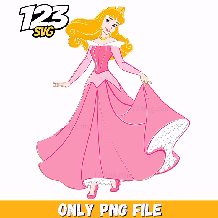 Aurora Pink Dress PNG, kpop band mascot png, cute pink cookie png