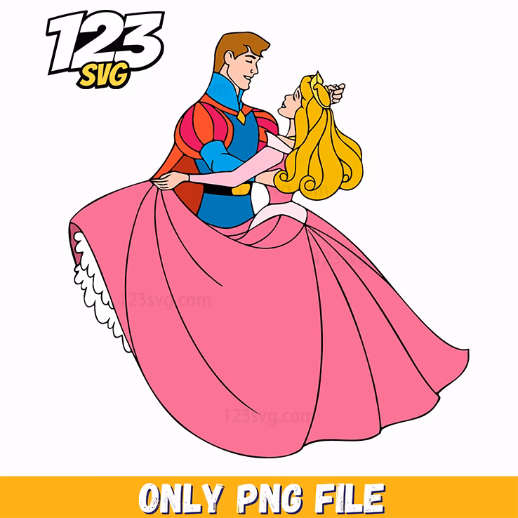 Aurora Princess Dance PNG, famous disney princess png, disney princess png