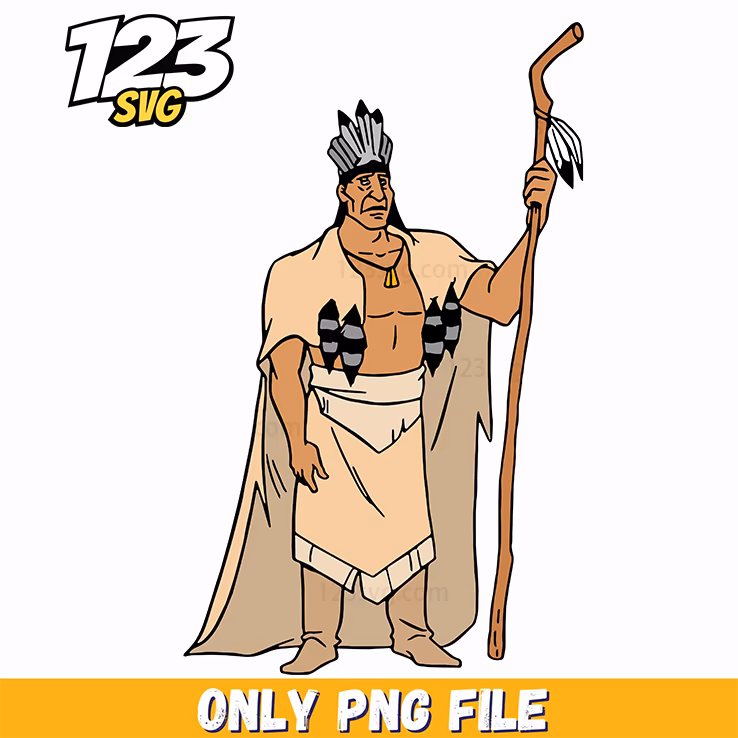 Chief Powhatan Staff PNG, kpop band manhwa png, halloween pumpkin png