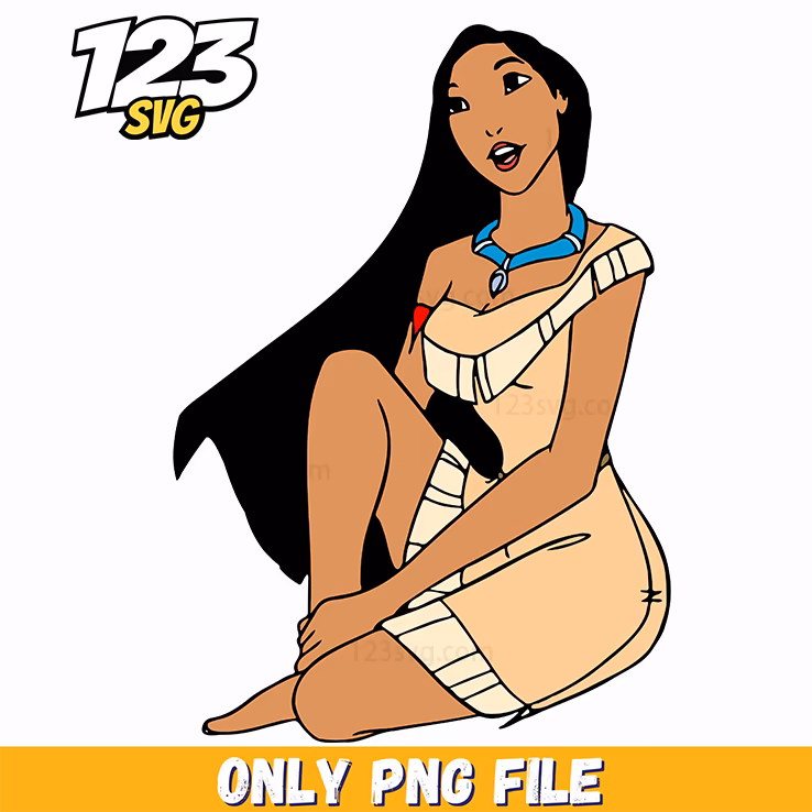 Pocahontas Casual Pose PNG, korean cartoon png, kpop cartoon png