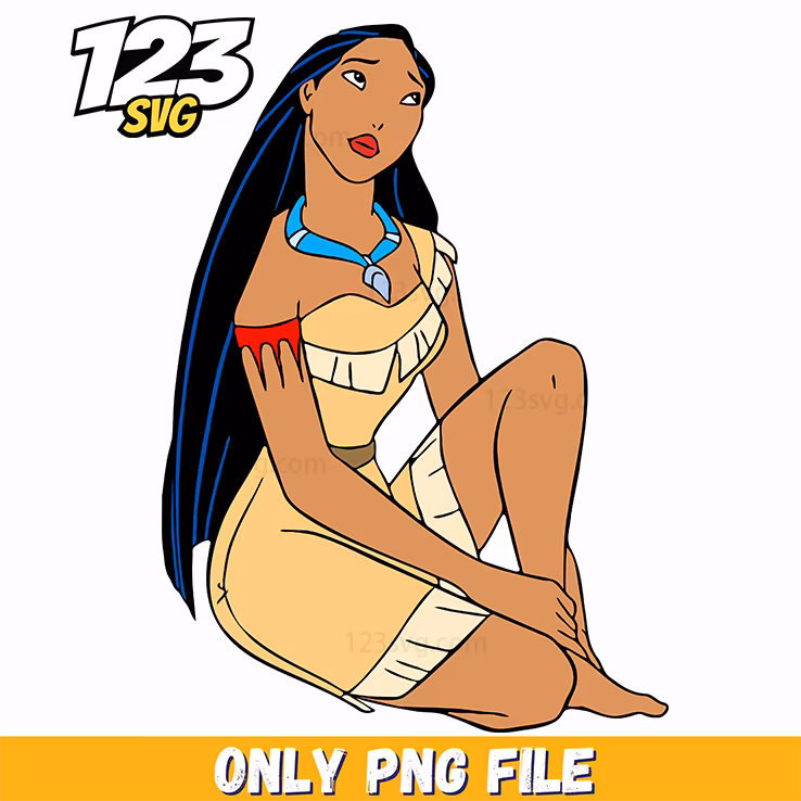 Pocahontas Falling Pose PNG, kpop cartoon png, demon idol png