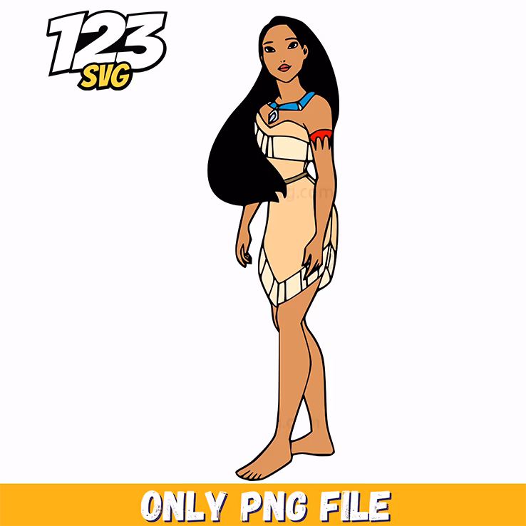 Pocahontas Full Body PNG, kpop cartoon png, demon idol png