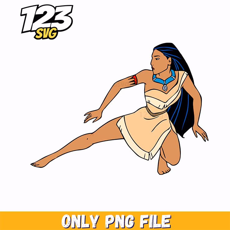 Pocahontas Jumping PNG, pocahontas princess png, easter princess png