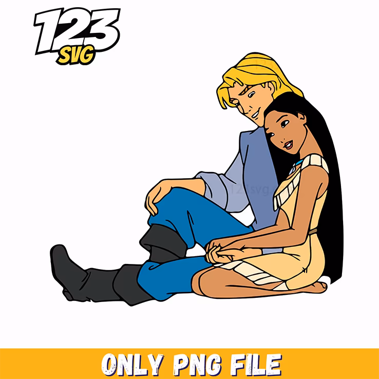 pocahontas love frame png, love frame png, the little mermaid picture frame with bowtie png